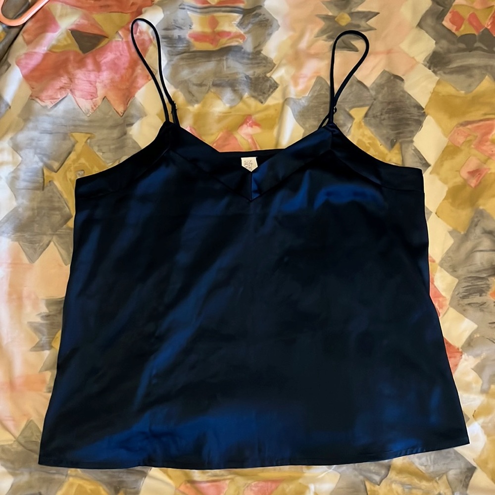 Stars Above navy silky camisole tank